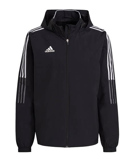 adidas tiro 17 regenjacke herren schwarz weiß l|Adidas Tiro Regenjacke Herren .